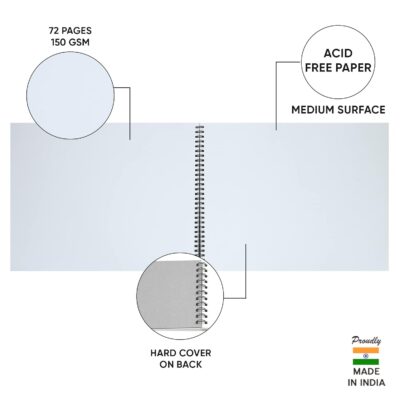 Doms Wiro Binding Notebook | Sketch Pad | Plain | 150GSM | …
