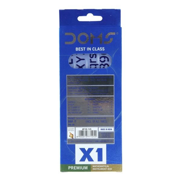 Doms X1 Premium Mathematical Drawing Instrument Box | Best In Class | Ensures Accuracy & Perfection | Geometry Box For Students | Set of 10 Instruments - Image 4
