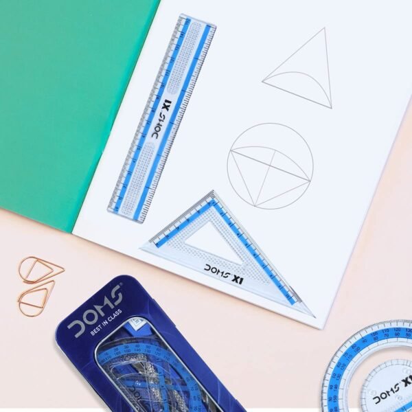Doms X1 Premium Mathematical Drawing Instrument Box | Best In Class | Ensures Accuracy & Perfection | Geometry Box For Students | Set of 10 Instruments - Image 5