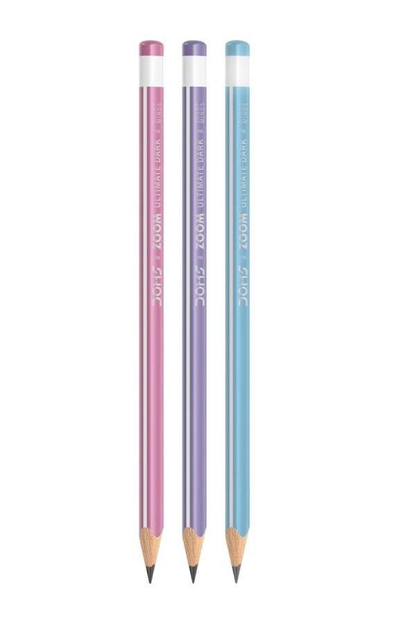 Doms Zoom Ultimate Dark Triangle Pencil | Jar Pack, 30 Pieces | Contains Pencils, Sharpener, Eraser Multicoloured, Pack Of 1 (DM7274) - Image 4