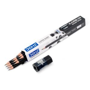 Dooms Karbon R/T Super Dark Pencil pack of 10 with Erasner (sharpner+Eraser)