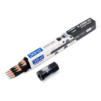 Dooms Karbon R/T Super Dark Pencil pack of 10 with Erasner …