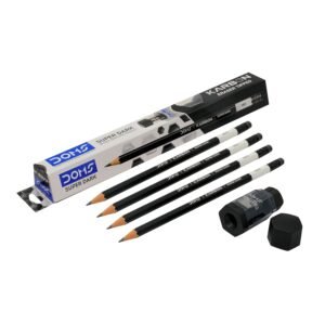 Alternative view of Dooms Karbon R/T Super Dark Pencil pack of 10 with Erasner (sharpner+Eraser)
