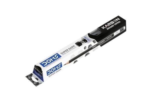 Dooms Karbon R/T Super Dark Pencil pack of 10 with Erasner (sharpner+Eraser) - Image 3