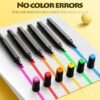 KLIFFOO Dual Tip Colorful Art Markers Sketch Pens 24 Colors With Carrying Case For Painting Sketching Calligraphy Drawing -Twin Head Permanent Colouring Marker Pens For Kids Adult, Multicolor (24)