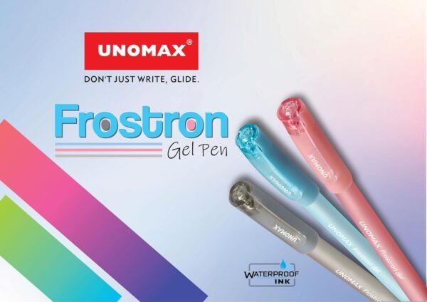 UNOMAX Frostron Gel Pen Pack of 20 (10 Blue & 10 Red) |Professional Ergonomic Design for Daily Use, Exam-Friendly | Budget-Friendly, Pocket-Friendly, Ultra-Fine, Ergonomic Design - Image 2