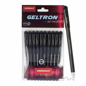 Alternative view of UNOMAX Geltron Gel Pen Pack of 10 (10 Black) | Professional Ergonomic Design for Daily Use, Exam-Friendly | Fast-Flowing Ink, Writing Precision, Budget-Friendly,
