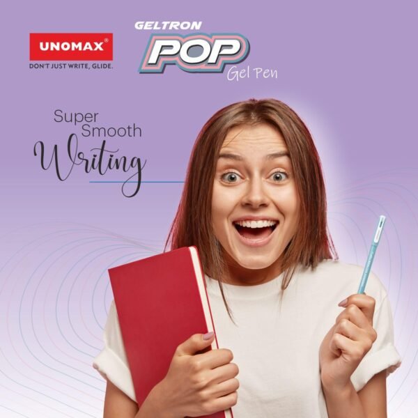 UNOMAX Geltron Pop Gel Pen Pack Of 20 Blue - Image 3