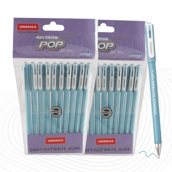 UNOMAX Geltron Pop Gel Pen Pack Of 20 Blue - Image 5