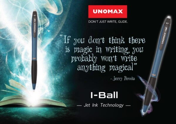 UNOMAX I-Ball 2X Ball Pen - Set of 20 (Black) | Enjoy Smooth, Smudge-Free Writing | Perfect for Daily Use, Exams | Double Writing Length for Long-Lasting Performance | Retractable, Quick-Drying - Image 3