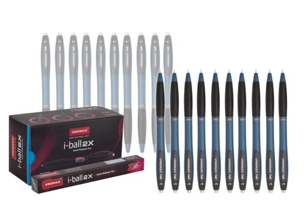 UNOMAX I-Ball 2X Ball Pen - Set of 20 (Black) | Enjoy Smooth, Smudge-Free Writing | Perfect for Daily Use, Exams | Double Writing Length for Long-Lasting Performance | Retractable, Quick-Drying - Image 6