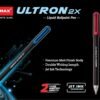 UNOMAX Ultron 2X Ball Pen - Set of 10 (Jet Red) | Unleash the Art of Writing with Elegance | Matt Finish Body | 0.7mm Tip Size for Superior Precision | Jet Ink Technology for Effortless