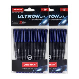 Alternative view of UNOMAX Ultron 2X Ball Pen - Set of 20 (Blue) | Unleash the Art of Writing with Elegance | Matt Finish Body | 0.7mm Tip Size for Superior Precision | Jet Ink Technology for Effortless