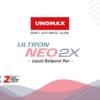 UNOMAX Ultron Neo 2x Ball Pen Pack of 20 (20 Black) | Elevate Your Writing Experience with Jet-Like Smoothness | 0.7mm Tip Size for Superior Precision | Ideal for Office, School, and Everyday Use
