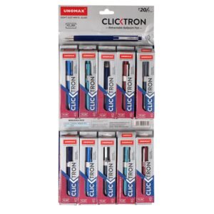 Unomax Clicktron RT Ball Pen Pack of 10 (Blue) | Elevate Your Writing Experience with Jet-Like Smoothness | 0.6mm Tip Size for Superior Precision | Ideal for Office, School