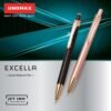 Unomax Excella Premium Metal Body Ball Point Pen with Jet Ink Technology (Set of 6- Blue)