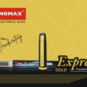 Alternative view of Unomax Express Gold Fountain Pen| Gold Plated Metal Clip| Jumbo Size Cartridge For Longer Writing| Includes 3 Jumbo Cartridges & 1 Ink Converter| Ink Colour- Blue| Pack of 2