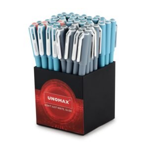Alternative view of Unomax GELTRON POP Gel Pens Set of 50 (Assorted) (35 Blue/ 12 Black / 3 Red) | Vibrant Pastel Colors | Precision 0.6mm Tip | Waterproof Ink Technology | Perfect for Professionals, Students, Artists
