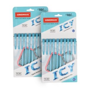 Alternative view of Unomax ICY Liquid Ball Point Pens (20 Unit Hanger), Blue | Comfort Grip | Stylish Clip | Precision 0.7mm Tip | Jet Ink Technology | Perfect for Professionals, Students, and Everyday Use