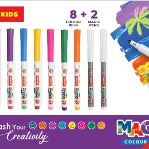 Unomax Magic Colour Pen Set| 8 Colour Pens + 2 Magic Pens| Fun Unlimited| A Birthday Gift For Children| For Daily Use| Pack of 2