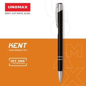Unomax Stylus Premium Metal Body Liquid Ball Point Pen (Set of 6- Blue)
