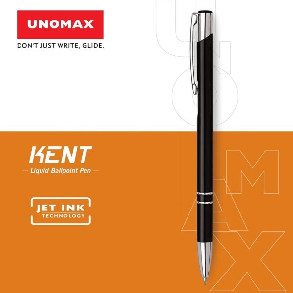 Unomax Stylus Premium Metal Body Liquid Ball Point Pen (Set of 6- Blue)