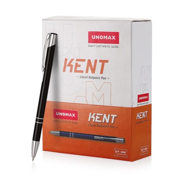 Unomax Stylus Premium Metal Body Liquid Ball Point Pen (Set of 6- Blue) - Image 2