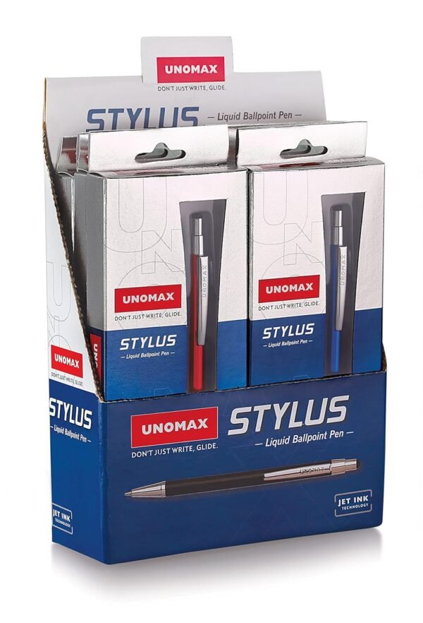 Unomax Stylus Premium Metal Body Liquid Ball Point Pen (Set of 6- Blue) (UNMX_Stylus_1PC_BLU) - Image 6