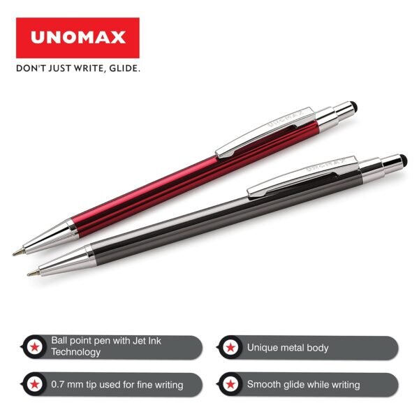 Unomax Stylus Premium Metal Body Liquid Ball Point Pen (Set of 6- Blue) (UNMX_Stylus_1PC_BLU) - Image 7