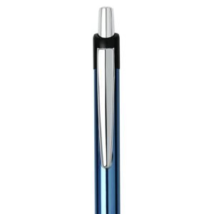 Unomax Turbo Glide Anodized Body Retractable Liquid Ball Point Pen (Set of 10- Blue)