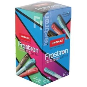 Alternative view of UNOMAX Frostron Gel Pen Jar Pack of 50 (35 Blue, 12 Black and 3 Red)