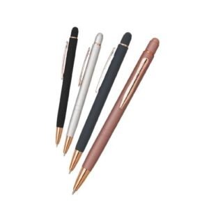 Alternative view of Unomax Soft Touch Stylus Premium Metal Body Ball Point Pen with Jet Ink Technology (3), Blue