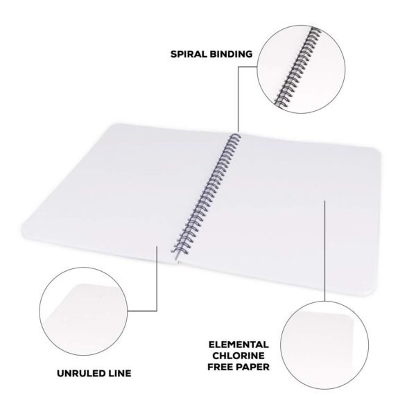 Classmate 1 Subject Notebook - Unruled, 180 Pages, Spiral Binding, Soft Cover, 297mm*210mm, Cover May Vary - Image 7