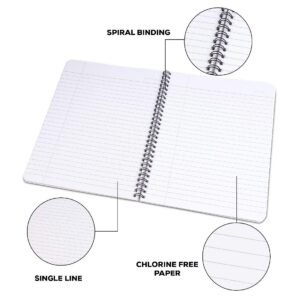 Classmate 2100117 Soft Cover 6 Subject Spiral Binding Notebook, Single Line, 300 Pages (Pack of 2)