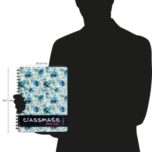 Classmate 2100117 Soft Cover 6 Subject Spiral Binding Notebook, Single Line, 300 Pages (Pack of 2) - Image 3