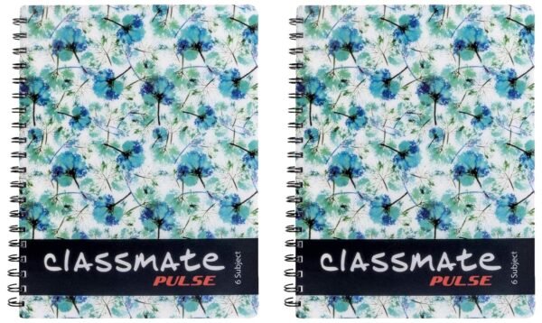 Classmate 2100117 Soft Cover 6 Subject Spiral Binding Notebook, Single Line, 300 Pages (Pack of 2) - Image 5