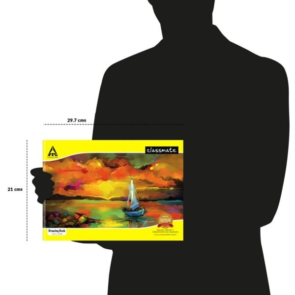 Classmate - 2100128 Soft Cover 5 Subject Spiral Notebook, 250 Pages (Assorted cover design) & Drawing Book - Unruled, 40 Pages, 210 mm x 297 mm - Pack Of 4 - Image 6