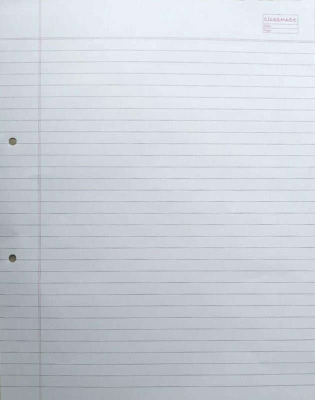 Classmate 70 GSM Project Paper Both Side Ruled 50 Sheets - 6 Packets