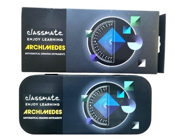 Classmate Archimedes Geometry Box | Die- Cast Compass | Mechanical Pencil | Double sided tray