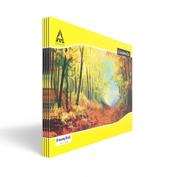 Classmate Asteroid Geometry Box & Classmate Drawing Book - Unruled, 40 Pages, 210 mm x 297 mm - Pack of 4