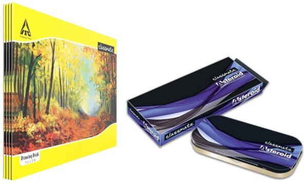 Classmate Asteroid Geometry Box & Classmate Drawing Book - Unruled, 40 Pages, 210 mm x 297 mm - Pack of 4 - Image 7