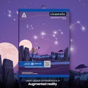 Alternative view of Classmate Augmented Reality Notebooks - 140 Pages | Pack of 3 Long Size Ruled Notebooks for School Students | Immersive AR Learning Experience | 29.7cm x 21.0cm | Single Line AR Notebook