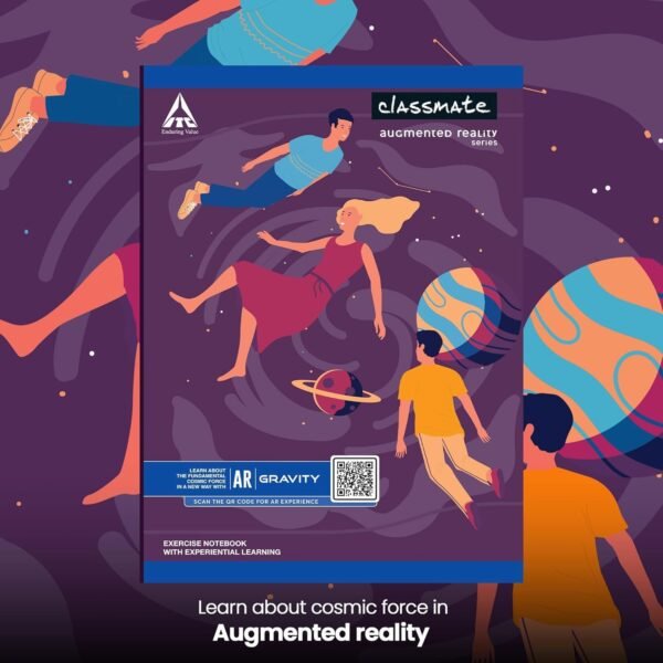 Classmate Augmented Reality Notebooks - 140 Pages | Pack of 3 Long Size Ruled Notebooks for School Students | Immersive AR Learning Experience | 29.7cm x 21.0cm | Single Line AR Notebook - Image 4