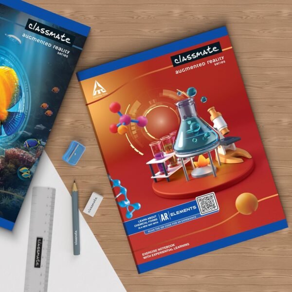 Classmate Augmented Reality Notebooks - 240 Pages | Pack of 3 Long Size Ruled Notebooks for School Students | Immersive AR Learning Experience | 29.7cm x 21.0cm | Single Line AR Notebook - Image 3