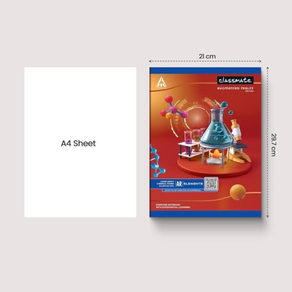 Classmate Augmented Reality Notebooks - 240 Pages | Pack of 3 Long Size Ruled Notebooks for School Students | Immersive AR Learning Experience | 29.7cm x 21.0cm | Single Line AR Notebook - Image 7