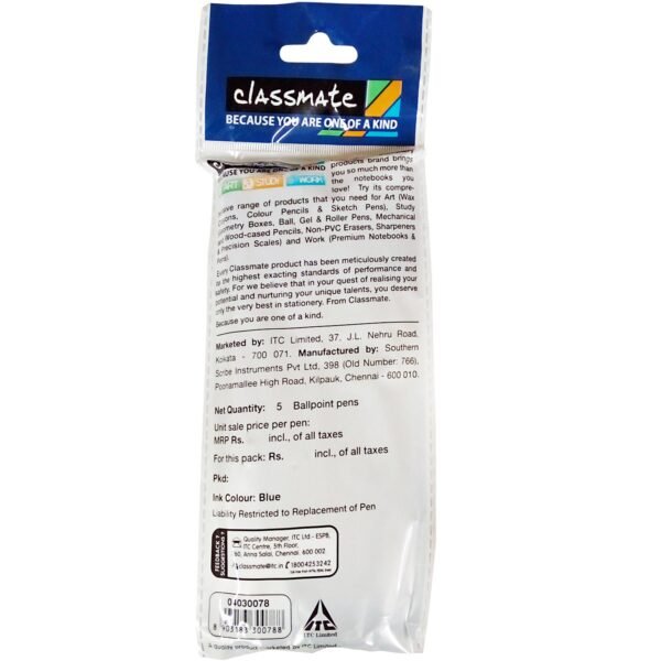 Classmate Bfirst Ball Pen - Blue, 5 Numbers Pouch - Image 2