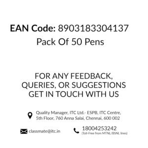 Alternative view of Classmate Hook Ball Pen- Blue (Pack of 50)|Multicolour Body Pens|Attractive Pastel Shades for Boys & Girls|Smooth Writing Ball Pen|Unique Cap Design