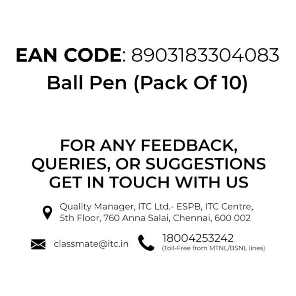 Classmate Hook- Black Ball Pens (Pack of 10)|Smooth & Fast Writing Ball Pens|Unique Griper for Writing Comfort|Attractive Body Design for Boys & Girls|School & Office Stationery - Image 5