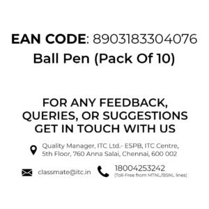 Alternative view of Classmate Hook- Blue Ball Pens (Pack of 10)|Smooth & Fast Writing Ball Pens|Unique Griper for Writing Comfort|Attractive Body Design for Boys & Girls|School & Office Stationery