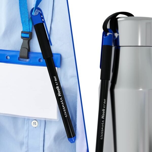 Classmate Hook- Blue Ball Pens (Pack of 10)|Smooth & Fast Writing Ball Pens|Unique Griper for Writing Comfort|Attractive Body Design for Boys & Girls|School & Office Stationery - Image 6